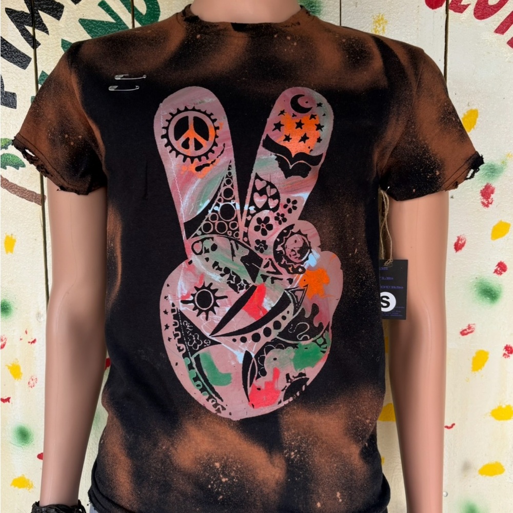Peace Sign Graphic Kids T-Shirt - Picture 2 of 6